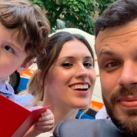 Nacho Otero, Natalia Tanno y su hijo León 