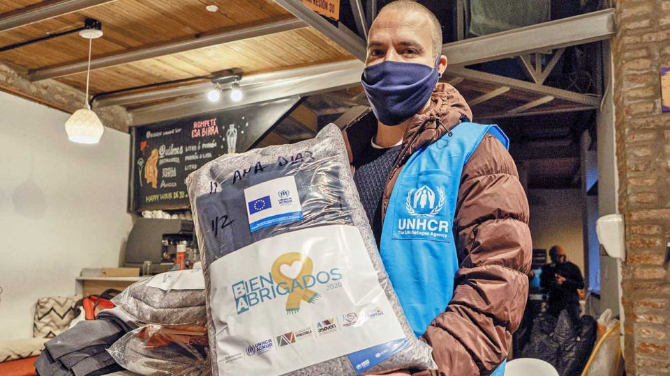 Invierno. La Campaña Bien Abrigados 2020 reunió, por primera vez, a cuatro organizaciones argentino-venezolanas con apoyo de ACNUR.