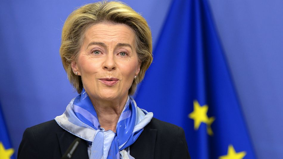 La presidenta de la Comisión Europea, Ursula von der Leyen, realizó el anuncio.