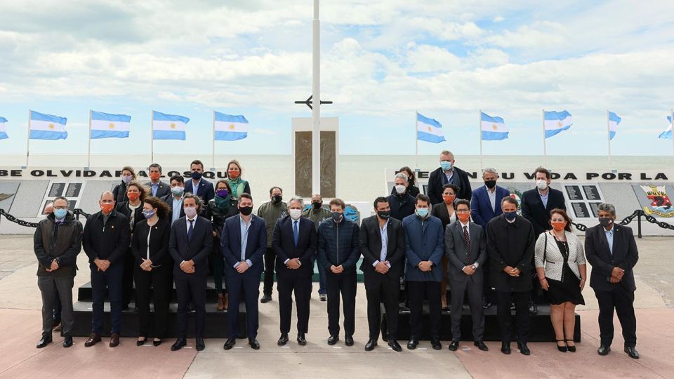 El presidente Alberto Fernández encabezaba este mediodía en la ciudad fueguina de Río Grande