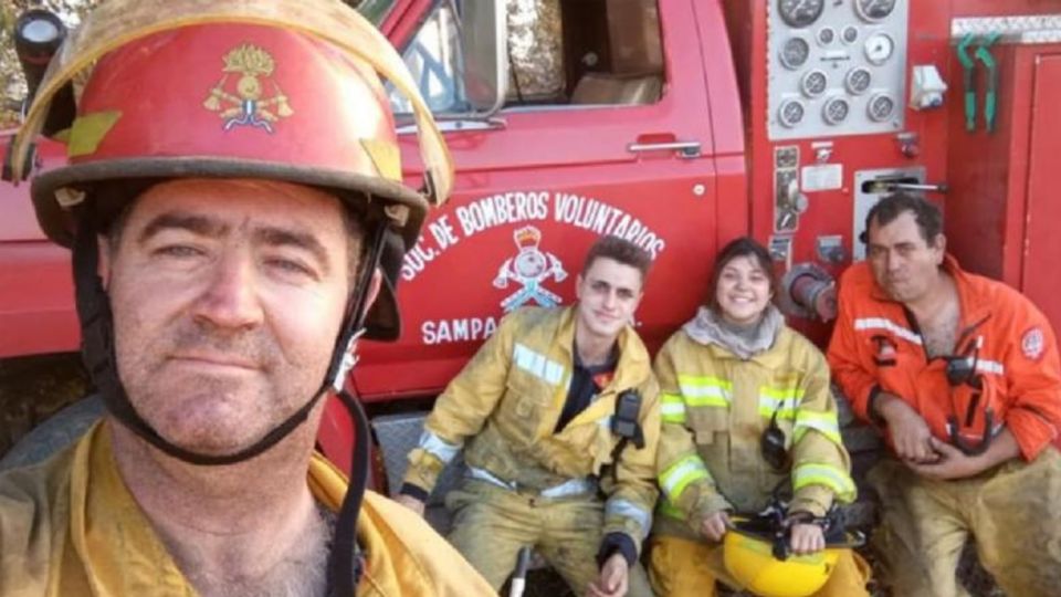 La aspirante a bombera del cuartel de Sampacho, Tania Kañera