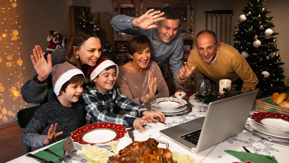 familia en navidad,