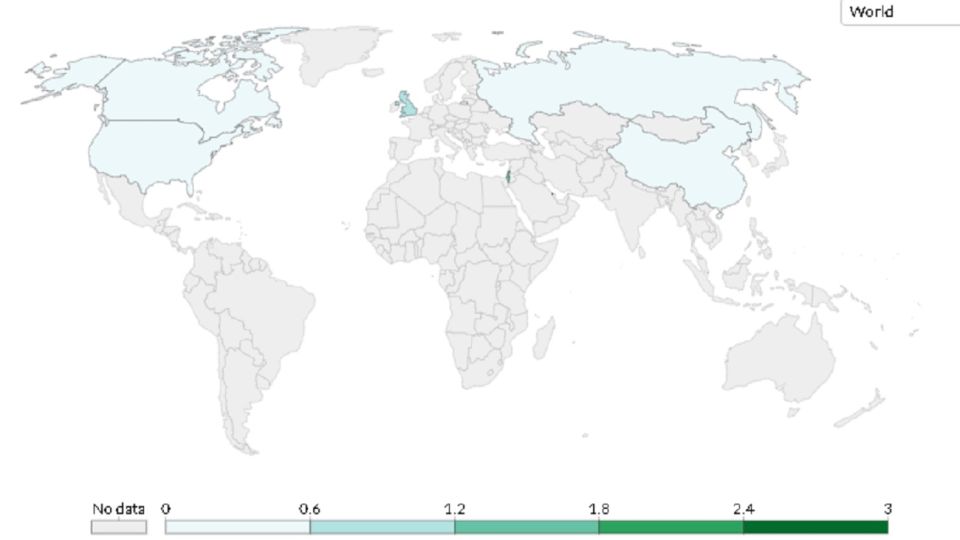 El mapa de vacunación en el mundo.