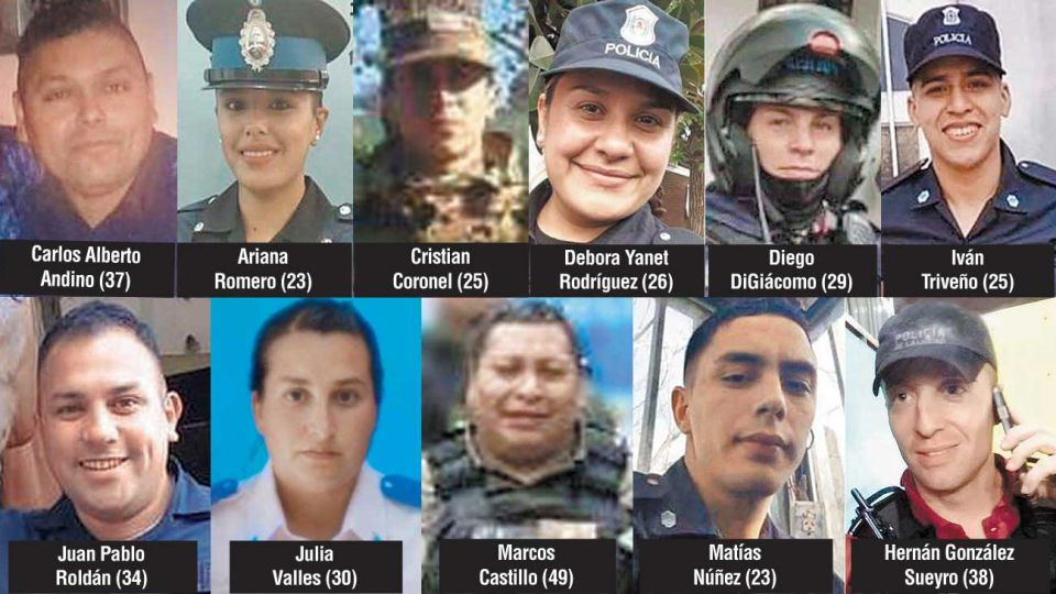 Las ultimas victimas. Carlos Alberto Andino (37). Ariana Romero (23). Cristian Coronel (25). Debora Yanet Rodríguez (26). Diego DiGiácomo (29). Iván Triveño (25). Juan Pablo Roldán (34). Julia Valles (30). Marcos Castillo (49). Matías Núñez (23). Hernán González Sueyro (38).