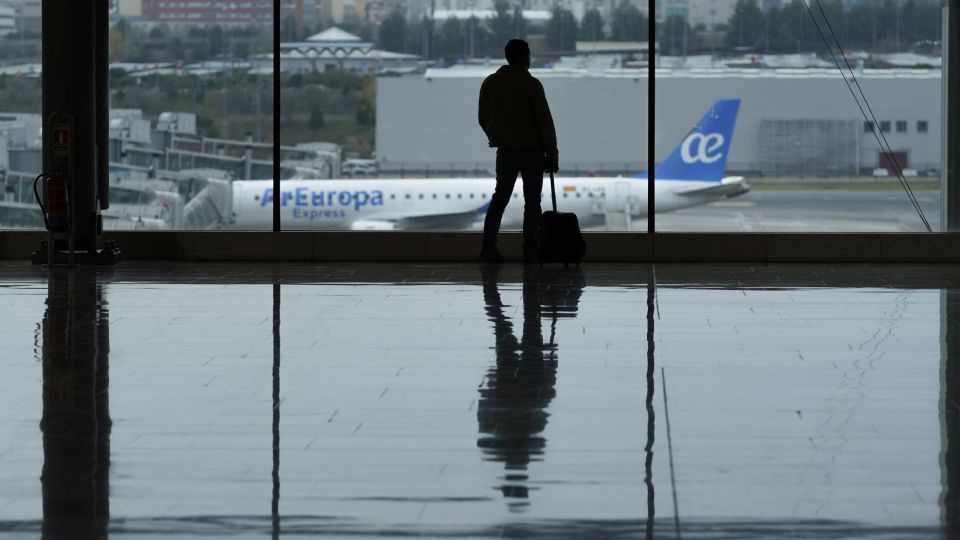 Christmas Travelers at Spain's Madrid Barajas Airport