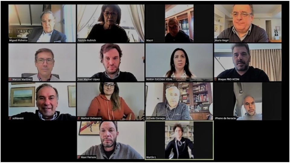 La mesa nacional de Juntos por el Cambio.
