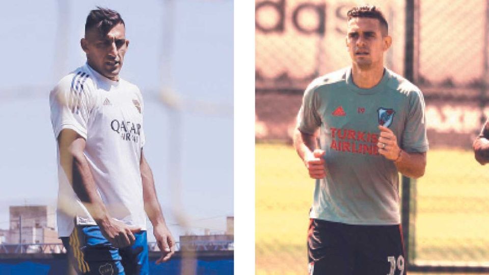 Delanteros. Wanchope Abila, de Boca, y Santos Borré, de River.