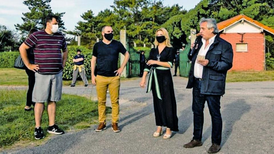 Quinta presidencial. El Presidente ya había viajado a Chapadmalal junto a Fabiola y Guzmán.