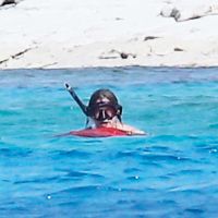 BRAD PITT: caribe A PURO SNORKEL