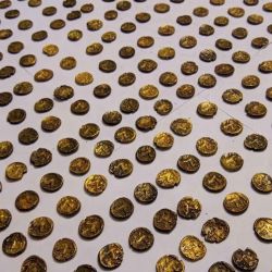 En total, el jardinero logró desenterrar 1.300 monedas de oro celtas. 