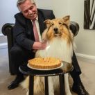 Alberto Fernández celebró el cumpleaños de Dylan, su perro, con la foto más tierna
