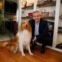 Alberto Fernández celebró el cumpleaños de Dylan, su perro, con la foto más tierna