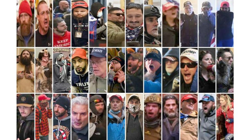 La policía de Washington difundió imágenes de 36 agresores que participaron de los incidentes en el Capitolio