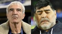 Raymond Domenech y Diego Maradona