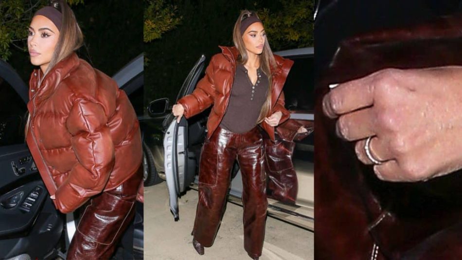 Kim Kardashian usa su anillo de bodas, a pesar de rumores de divorcio