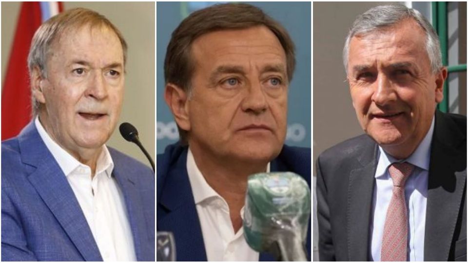 Gobernadores Schiaretti, Suárez y Morales.