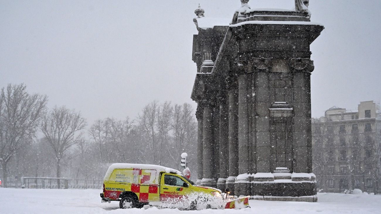 Madrid amaneció el 9 de enero tapado por la nieve.