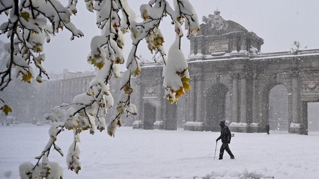 Madrid amaneció el 9 de enero tapado por la nieve.