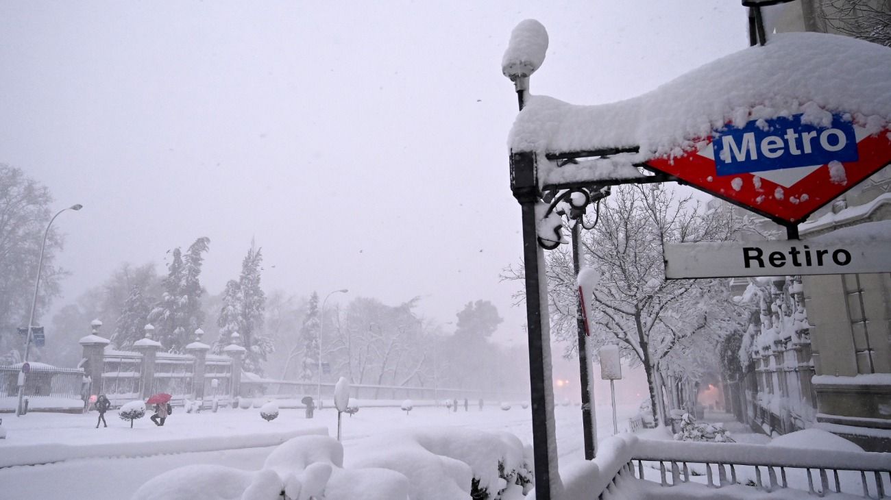 Madrid amaneció el 9 de enero tapado por la nieve.