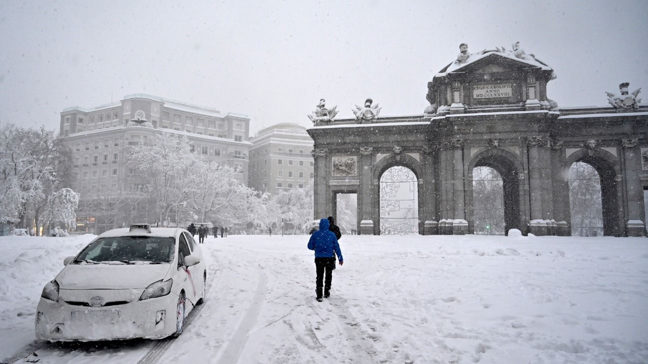 Madrid amaneció el 9 de enero tapado por la nieve.