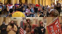 Casa Rosada - Capitolio. El ingreso de barras durante el velorio de Maradona y de fans de Trump al Capitolio.
