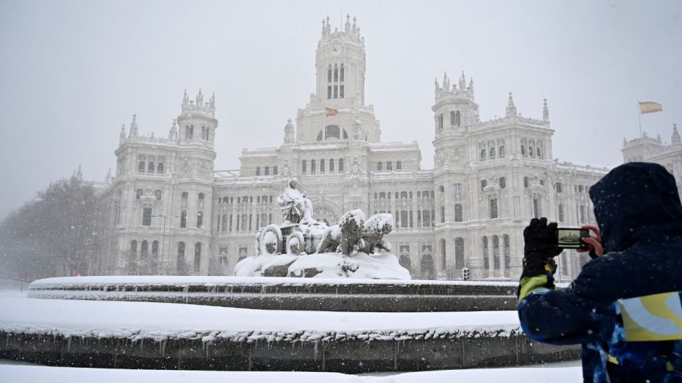 Madrid amaneció el 9 de enero tapado por la nieve.