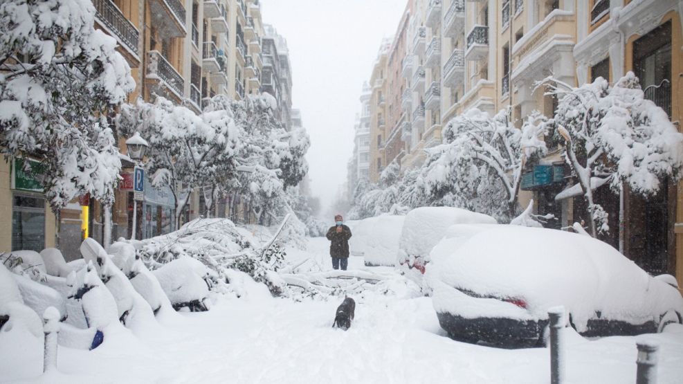 Madrid amaneció tapado por la nieve este 9 de enero.