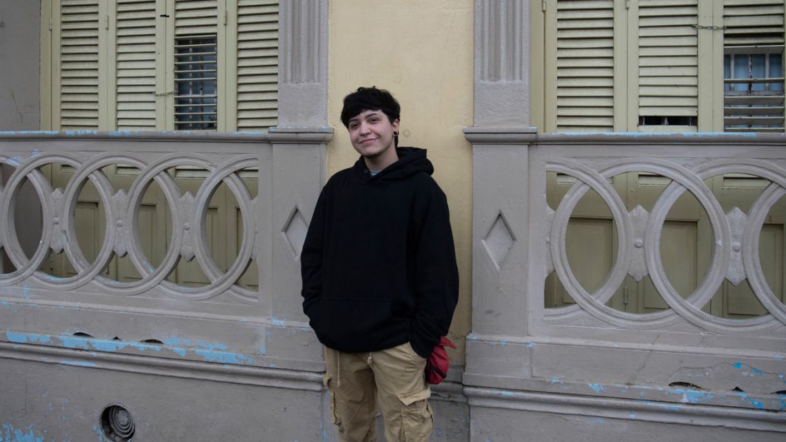 Uruguayan transgender person Sebastián Salaverry Mijares, 18, who started taking hormones to transition more than a year ago, poses in front of a polling station during municipal elections, in Montevideo. According to a recent report by the World Bank, "Uruguay stands out in Latin America for its highly progressive social policies and low levels of inequality". The United Nations has also praised the country for placing itself "at the forefront" in Latin America and the Caribbean on the issue of full inclusion of transgender people. However, discrimination persists. 