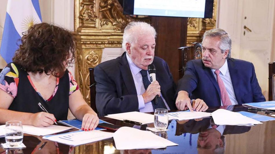 Alberto Fernández, Ginés González García y Carla Vizzotti 20210113