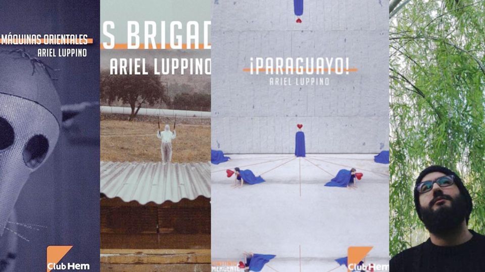 El escritor Ariel Luppino y sus tres novelas publicadas.