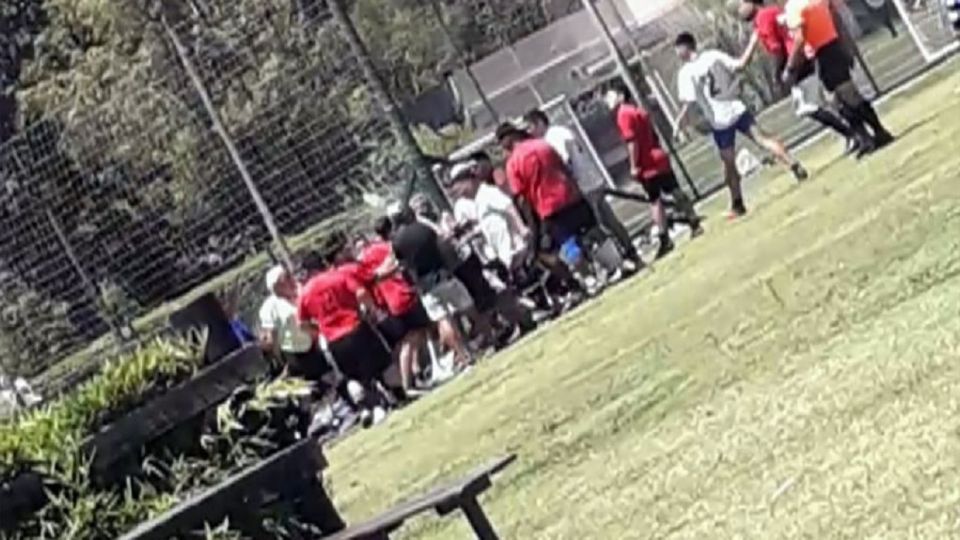 El momento de la pelea.