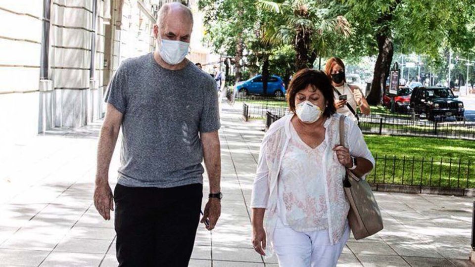 Horacio Rodríguez Larreta con Graciela Ocaña.
