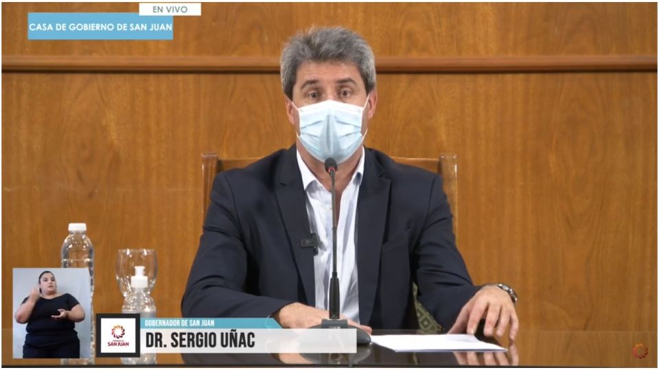 El gobernador de San Juan, Sergio Uñac, brindó los detalles de los daños sufridos tras el sismo.