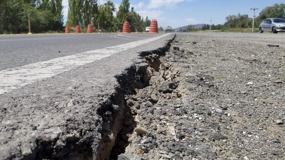 Sismo en San Juan, ruta 40