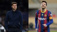 Mauricio Pochettino y Lionel Messi 