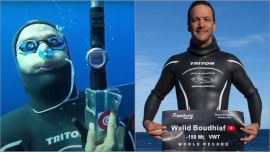 La hazaña tuvo lugar el pasado 17 enero, cuando Boudhiaf permaneció bajo el 3:43 minutos para lograr la impresionante marca de 150 metros de profundidad.