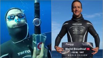 Se sumerge 150 metros de profundidad y rompe el récord mundial de buceo libre