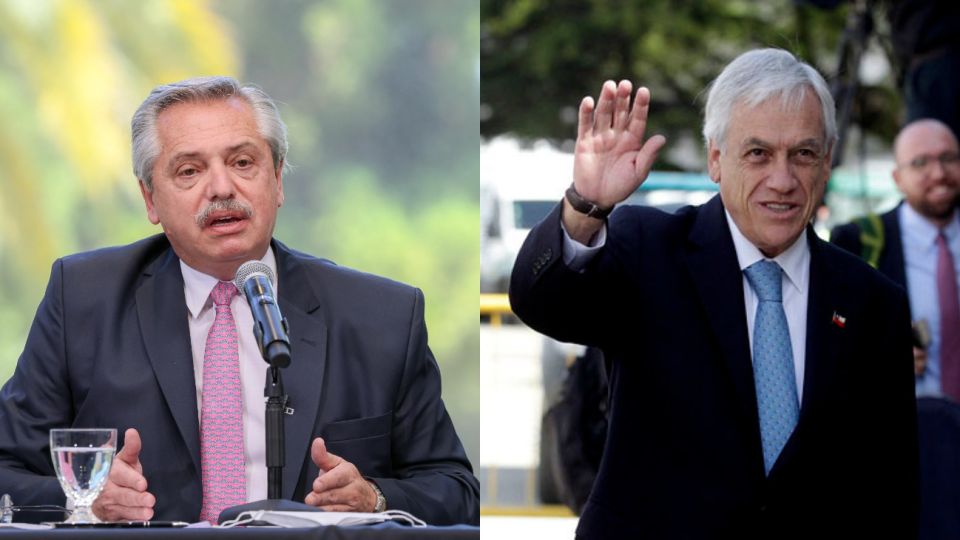 Alberto Fernández visita a Sebastián Piñera en Chile.