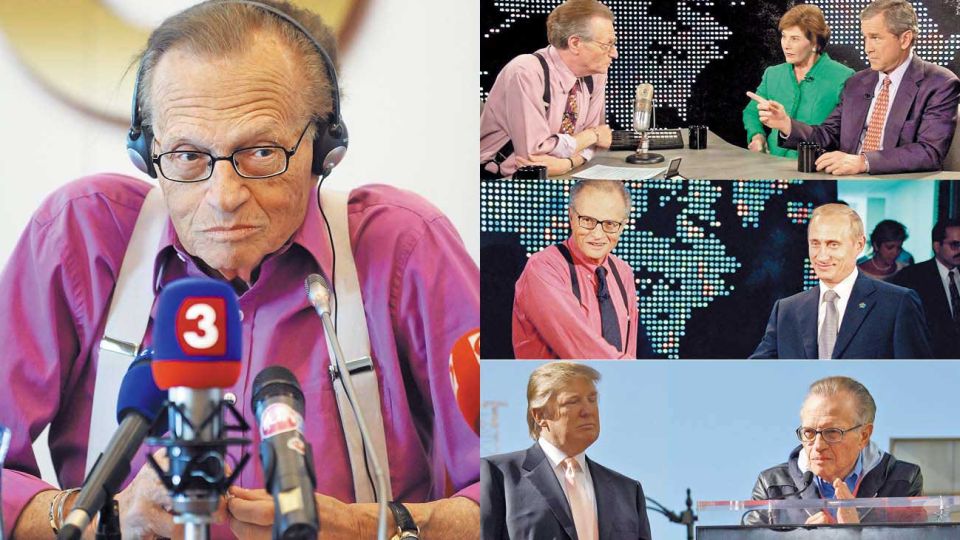 Álbum. En 2000, con Laura y George Bush (hijo), quien en ese momento era candidato presidencial. Ese mismo año entrevistó a Putin en Nueva York. En 2007, King dio un discurso cuando Trump (foto) se convirtió en la estrella número 2.327 del Paseo de la Fama de Hollywood.
