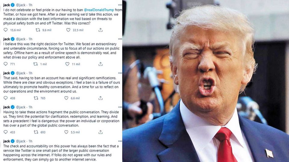 Callado. El CEO de Twitter explicó por qué decidieron suspender y luego cerrar la cuenta del ex presidente de los Estados Unidos.