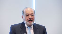Billionaire Carlos Slim Holds News Conference 