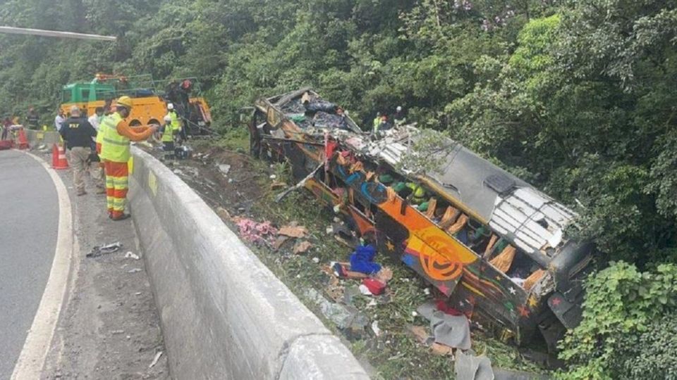 Fatal accidente tras el vuelco de un colectivo en una ruta del sur de Brasil.