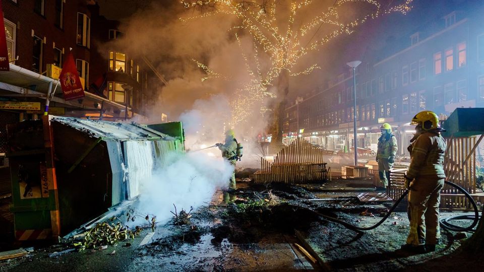 manifestaciones violentas que hubo hoy y ayer en Holanda