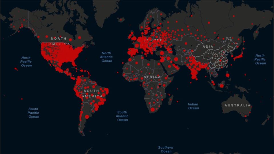 mapa del coronavirus mundial