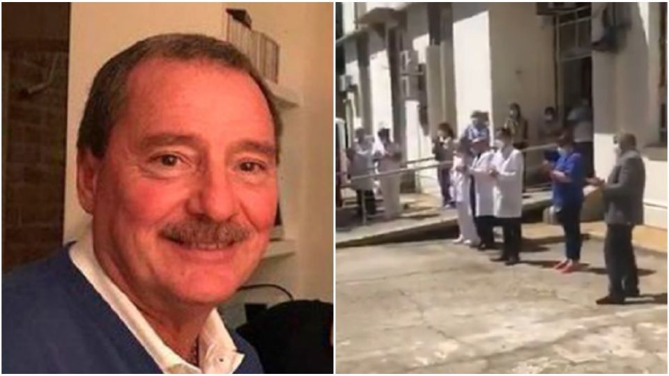 Así despidieron los profesionales de la salud a Carlos Legarreta.