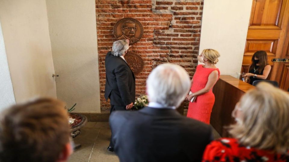 El presidente Alberto Fernández junto a Fabiola Yáñez y su par de Chile, Sebastián Piñera.