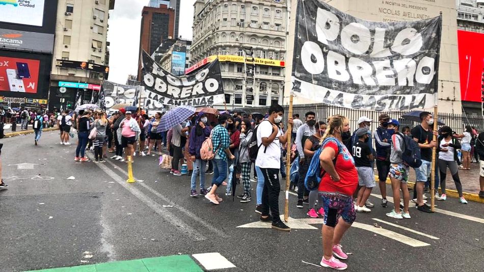 Marcha del Polo Obrero y organizaciones sociales por el Centro Porteño 20210128