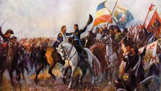 El abrazo de Maipú entre San Martín y O'Higgins