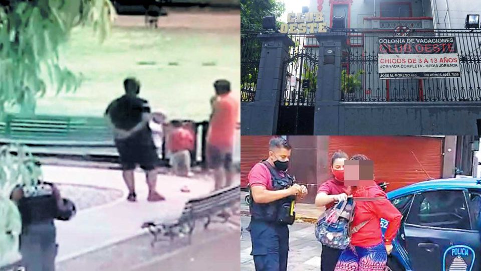 Secuencia. El jueves, una mujer de 35 años retiró a uno de los nenes de la colonia del Club Oeste. El menor dijo luego que gritó a su profesor, pero no fue oído. A la mujer la detuvieron en el Parque Rivadavia.