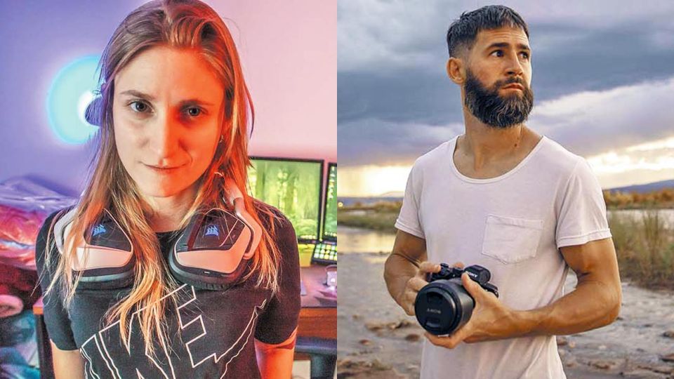Ejemplos. Coni Luciani, streamer de Twitch, y Facundo Pérez Corbo, creador de videos con efectos especiales, son considerados microinfluencers en las redes.